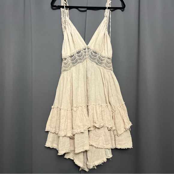Free people 200 degrees endless summer cream dress L - Picture 2 of 3